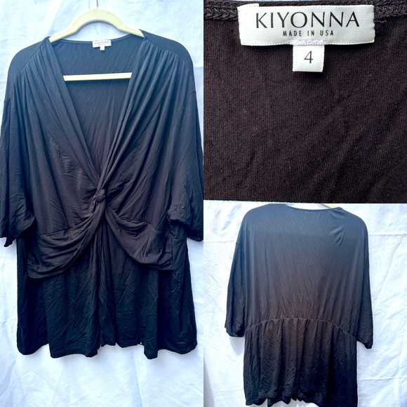 Women’s Kiyonna Black Cross Top - Picture 1 of 1
